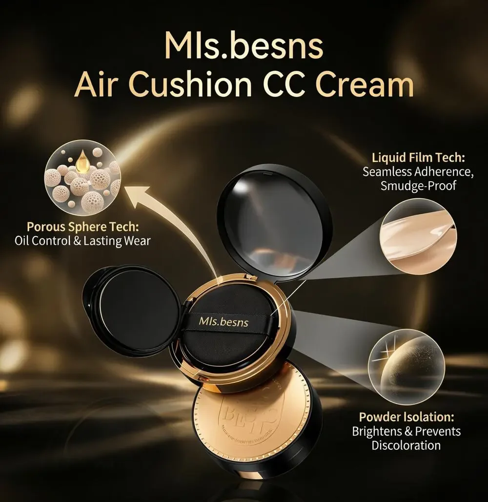 Mls.besns Light Sensory Brightening Skin Air Cushion CC Cream with Refill